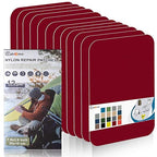 7.9x3.9 inch 12 PCS Nylon Repair Patch Nylon Repair Tape Self Adhesive Fabric Tapes Outdoor Camping Gear Fabric kit for Tent, Umbrella, Down Jackets, Sleeping Bag, Knapsack（Red）