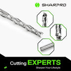 Spiral Upcut Router Bit Set 1/8 Inch Shank 1/8 Inch Cutting Dia. 1'' CL. 2-1/4'' OVL. Carbide Upcut CNC Router Bits, Ideal for Wood Engraving and Plunging Applications (3PCS)