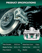 SCITOO 19B6283 19B6282 Rear Left & Right Disc Brake Calipers Assembly w/Bracket For Kia For Soul 2010-2013