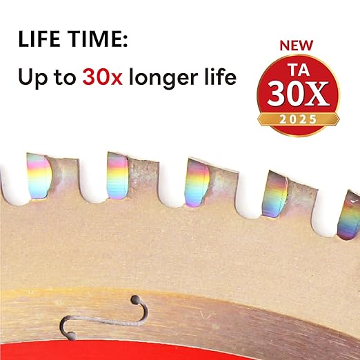 Metal Cutting Circular Saw Blade, Steel and Stainless Steel Cutting, The Cutting Head uses a Special Anti-Heat Sticking Coating with high Finish and Long Life,FMB 7-1/4 inch 72-Tooth 5/8" -TA