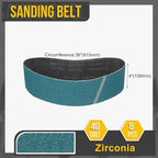 4 x 36 Inch Sanding Belt, 6 Pcs 40 Grit Zirconia Knife Sharpener Belts Work Sharpening for Belt Sander Knife Carving Tool Metal Working
