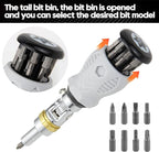 Ratcheting Screwdriver, Multi-Bit Screwdriver/Short Screw Drivers with Magnetic,Impact Rated 8pcs Tool with Phillips, Slotted and Torx,Hex Tips