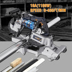 MAXXT Band Saw with Lightweight Aluminum Base, 10 Amp 5 Inch Deep Cut Bandsaw, Variable Speed Handheld Automatic Multipurpose Cut with Carrying Wheels Portable Metal Saw, Band Saws for Metal Wood