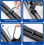 Stainless Zip Ties Heavy Duty Outdoor Metal Zip Ties Gun Set Fastening Cable Gun Tool with 300 PCS Ties for Chain Link Fence, Exhaust Pipe, Farms, Poultry Fence