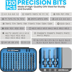 150 IN 1 Precision Screwdriver Set, 120 Bits Full Range Small Screwdriver Set, Magnetic Mini Repair Tool Kit for Ring Doorbell, Laptop, Switch, PS5, Xbox, Macbook, iPhone, Watch, Glasses - Navy Blue