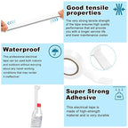 Romeda 9 Pack Electrical Tapes, Electrical Tape Water, Sun, and Oil Resistant, Electrical Tape is Suitable for Most Domestic, Commercial, and Industrial environments - White