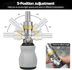 Ratcheting Screwdriver, Multi-Bit Screwdriver/Short Screw Drivers with Magnetic,Impact Rated 8pcs Tool with Phillips, Slotted and Torx,Hex Tips