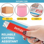 DIYSELF 12 Pack Box Cutters, Utility Knife Aluminum Alloy, Razor Knife Utility, Box Knife with Single Edge Razor Blade, Box Cutter Knives Retractable, Boxes Opener for Letters, Packages (Red)