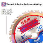 Circular Saw Blade Woodworking TA Series 8-1/4" 24-Tooth Arbor: 5/8",Finishing/General Purpose Wood Cutting,Special Anti-Thermal Adhesion Coating on Cutting Head -TA, 8-1/4" 24T TA