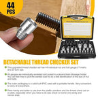 Nut and Bolt Thread Gauge - 44 PCS Nut and Bolt Checkers Individually Housed in Case (21 Metric & 23 Inch) Specially Suitable for Size Check on Tricky and Narrow Area