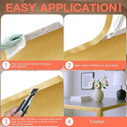 GSCIT Club Gold Edge Banding, 1 Inch x 100ft Aluminum Brushed Edge Banding PVC Edge Trim for Cabinet Repair Furniture
