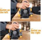 Jellas Electric Planer, 7.5-Amp 16500 Rpm Power Hand Planer, 3-1/4 Inch Cut Width, Dual-dust out System, Dual-handle Design, Blade Protector, 2 Reversible HSS Blades and 2 Carbon Brushes, EP01