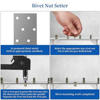 Rivet nut Tool kit,rivnut Tool,500Pcs Metric Rivet Nut Combination (M3/M4/M5/M6/M8) nutsert Tool kit，Suitable for Automotive, Marine, Decoration, Furniture, Industry, Rivet nut Set