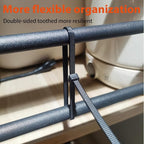 8 Inch Zip Ties Double Sided Toothed,65LBS Tensile Strength Heavy Duty Cable Wire Ties With Self-Locking Adjustable More Durable Nylon Tie Wraps for Indoor Outdoor（100 Pack）