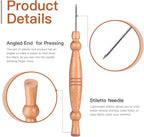Stiletto & Pressing Tool, Precision Stiletto Handy for Getting Seams to Lay Correctly, Stiletto Quilting/Sewing Tool, Awl Tool for Sewing, Leather Hole Punch