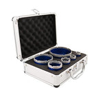 Diamond Hole Saw Kit - 6pcs Drill Bits for Porcelain Tile, Ceramic, Marble, Granite, 5/8-11 Thread, 4/5" to 4" (20 to 100mm)
