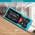 Kiprim 393ft Dual Laser Distance Measuring Tool LD120S, 120m Total Range, Electronic Level, Precise Measurements, and Pythagorean Function - Ideal for Construction, DIY, and Home Renovation