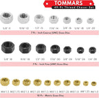 TOMMARS 49-Piece Thread Chaser Set Repair Kit, UNC UNF & Metric with Taps, Dies, and Thread Files for Rethreading and Restoration