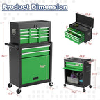 Rolling Tool Chest with Wheels, 8-Drawer High Capacity Tool Box with Wheels, Removable Storage Toolbox with Lock for Garage, Workshop