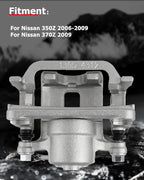 cciyu Rear Left Brake Caliper Assembly w/Bracket 19B2792A For Infiniti For G35/For G37/For M35/For M45,For Nissan For 350Z/For 370Z