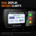 FOXWELL BC521 12V 5A Battery Charger, Tester, Trickle Charger & Desulfator, 4-in-1 Smart Automotive Battery Tool with 8-Stage Charging, Pulse Repair, Cranking & Alternator Test for Car, RV, Motorcycle