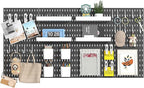 8-Pack 22"x44" Plastic Pegboard Panels Durable Modular Organizer Boards for Wall Storage, Garage, Workshop & Craft Room – Lightweight & Easy to Install