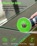 4.5" Glass Cutting Disc, 10 Pcs Diamond-Edged Cutter with 7/8" Arbor Hole, Glass Cutters Tools for Grinding Jade, Crystal, Wine Bottles, Tile.