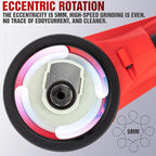 Autolock Electric Random Orbital Sander, 350W Brushless Motor with 5 & 6 Inch Pads, 10000RPM Palm Sander for Woodworking, Sanding and Polishing (Red)