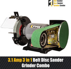 𝟑𝐢𝐧𝟏 2"x36" Belt Sander 7" Disc Sander and 8" Grinder Combo, 3.1 Amp Bench Belt Sander for Metal Working, 2 inch Belt Grinder for Knife Making and Sharpening, KF8236