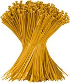 12 Inch Zip Ties Gold 1000 PCS, 50 Lbs- Heavy Duty Tensile Strength, Nylon PA66 UV Resistant Cable Ties for Indoor and Outdoor Use - Ideal for object bundling and fastening