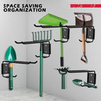 4-Piece 9.4" Heavy Duty Garage Hooks, Sturdy Utility Hooks Holds 55 LB Wall Mount Garden Tool Organizer Hangers for Hanging Shovel Ladder Chairs Strollers Power Tool Tire and More (Black)