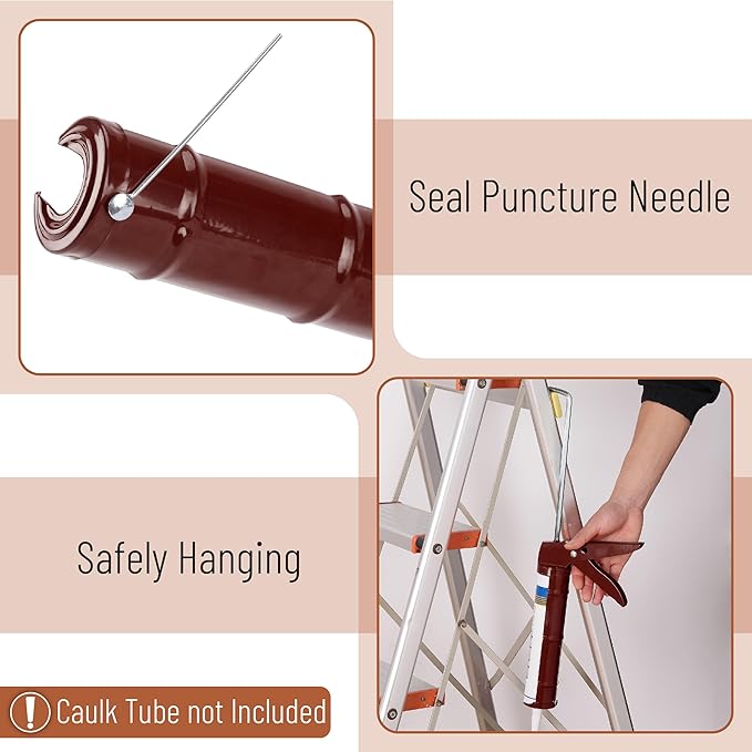 Bates- Caulking Gun, 10:1 Thrust Ratio, Brown, Caulking Tool Gun, Caulk Gun No Drip, Hand Caulking Guns, Silicone Gun, Caulking Gun Tool, No Drip Caulk Gun, Caulk Guns, Caulking Gun Dripless