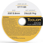 TOOLIOM E71T-GS .030" Diameter 2-Pound Spool Flux Core Self-shielded Carbon Steel MIG Welding Wire 3 PCS