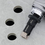 Dry Diamond Core Drill Bits 1 inch with Slots 25mm Diamond Hole Saws, with 5/8-11 Thread to 3/8” Hex Shank Adapter Fit Both Angle Grinders & Electric Drills for Porcelain Granite Tiles Brick Concrete