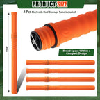 Tandefio 4 Pcs Welding Rod Storage Tube 40 Inch Tig Rod Storage Canisters Welding Electrode Holder Airproof Waterproof Container(Orange)