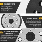 5" 8 Hole Hook & Loop Metal Orbital Sander Replacement Pads Compatible with Makita Sander BO5010 BO5030K BO5031K BO5041K, 4 Pack