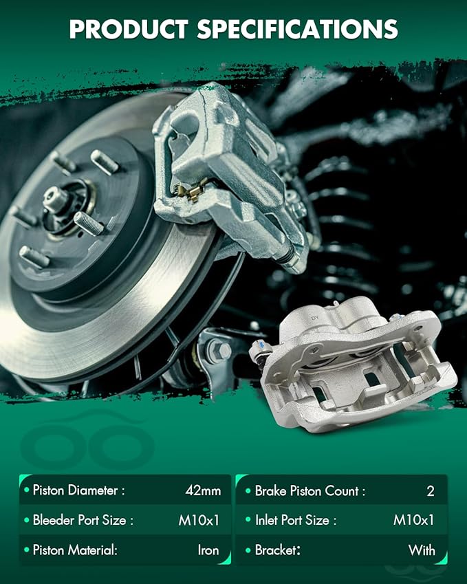 SCITOO Front Right Brake Caliper With Bracket 19B2711 Compatible For Hyundai For Santa Fe 2001-2006,For Hyundai For XG300 2001,For Hyundai For XG350 2002-2003