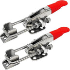 2pcs Heavy Duty Toggle Clamp Capacity 400LBs, 304 Stainless Steel Adjustable U Bolt Holding Quick Release Latch (40323-2pcs)
