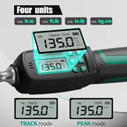 1/2-Inch Drive Digital Torque Wrench, 5-99.5 ft-lb (6.8-135 Nm), ±2% Accuracy - Professional Electronic Wrench with Buzzer & LED Alerts for Precision Automotive, Motorcycle & Engine Work