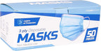 ASTM Level 3 Disposable Face Masks (3 Ply, ASTM F2100-23) Breathable Blue Face Mask for Air Pollution, Travel & Work Made USA