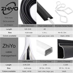 ZhiYo 50FT 3/8” Wire Loom Split Tubing Auto Wire Conduit Flexible Cover | High Temperature Heat Resistant -40F to 257F | Plastic Cover for Electrical Wires & Cables