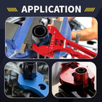 3AN-20AN AN Fitting Wrench AN Fitting Tool for AN Hose Fitting Assembly Adjustable Lightweight Aluminum Red With 6AN-AN8 Double-ended AN Wrench Blue