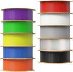 PLA Pro 3D Printer Filament 10 Packs, 1.75mm No Tangle, Each Spool Net Weight 1KG, in Total 10KG Bundles, Black+White+Grey+Clear+Blue+Green+Orange+Red+Yellow+Purple
