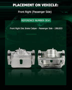 SCITOO Front Right Brake Caliper With Bracket 19B1833 Compatible For Acura EL 1997-2000 For Honda Civic 1996-2011 For Honda Insight 2010-2014