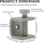 6-Pack 304 Stainless Steel C-Vise Clamps Heavy Duty C-Clamps C Clamps Mini with Stable Wide Jaw Openings Ideal for Home Decor Welding Carpenter Construction