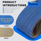 1/2 x 18 Inch Sanding Belts, 36 Pcs 60 Grit, Zirconia Sanding Belts for Medium-Duty Metal Polishing, Woodworking, Surface Smoothing