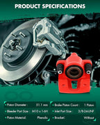 SCITOO 184859 184858 Rear Left & Right Disc Brake Calipers Assembly Without Bracket For Ford For F-150 2004-2011,For Lincoln For Mark LT 2006-2008 2010-2011 Driver & Passenger Side