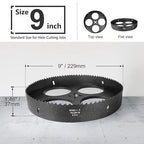 9 Inch Hole Saw with 1/2" Hex Shank Quick Change Arbor, JTemgle Bi-Metal Hole Saw Heavy Duty Hole Cutting Tool for Cornhole Boards, Recessed Lights, Wood, Plastic, Drywall & Soft Metal