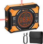 Neoteck Digital Angle Finder with Dual Laser (Class 2 Laser, 1mW Power Output) 4x90/2x180°Angle Gauge with LED Display and Data Hold USB Charging Level Box with Bottom and Back Strong Magnetic
