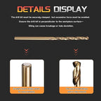 Drill Bit, 2mm Cutting Diameter, 4341 HSS Gold and Black 118° Cutting Angle Number Jobber Bits - (Applications: for Drilling Soft Metal Plastic Wood), 5-Pieces